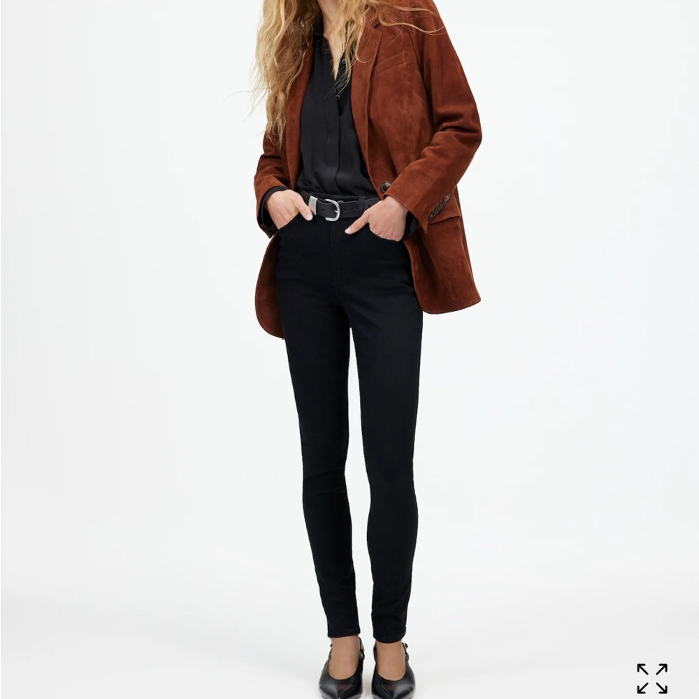 Madewell Curvy High Rise Skinny Jeans Classic Black Pants